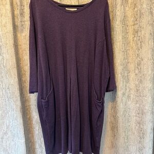 Coldwater Creek Purple Dolman Sleeve Dress